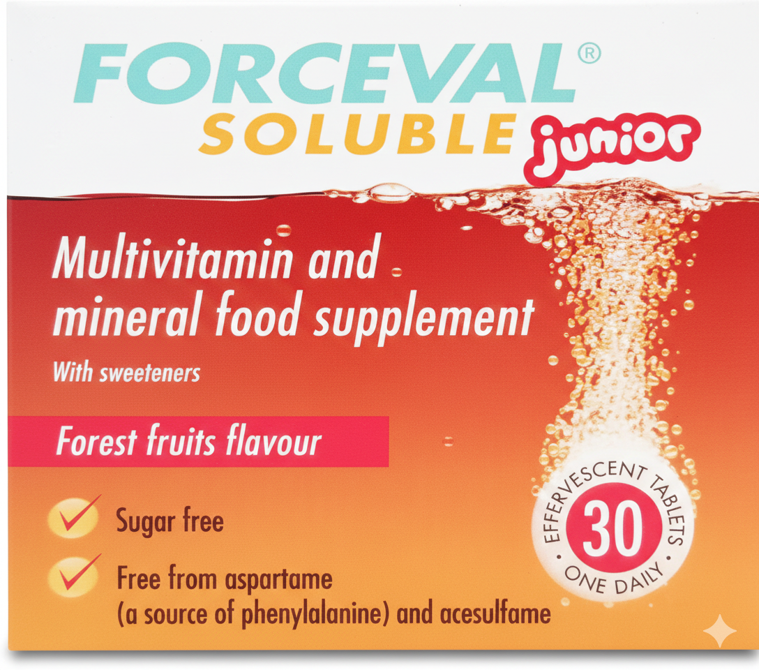 Forceval Junior Multivitamin Soluble Tablets (30 Tablets)