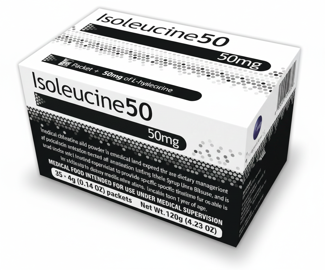Isoleucine Unflavored Powder 50mg / 1000mg (30x4g)