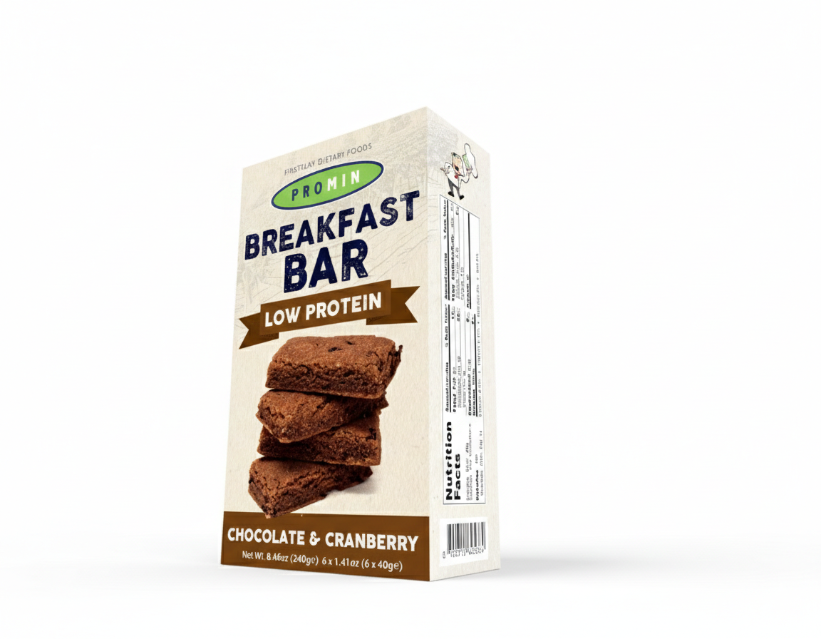Promin Low Protein Breakfast Bar – Chocolate and Cranberry (24g)