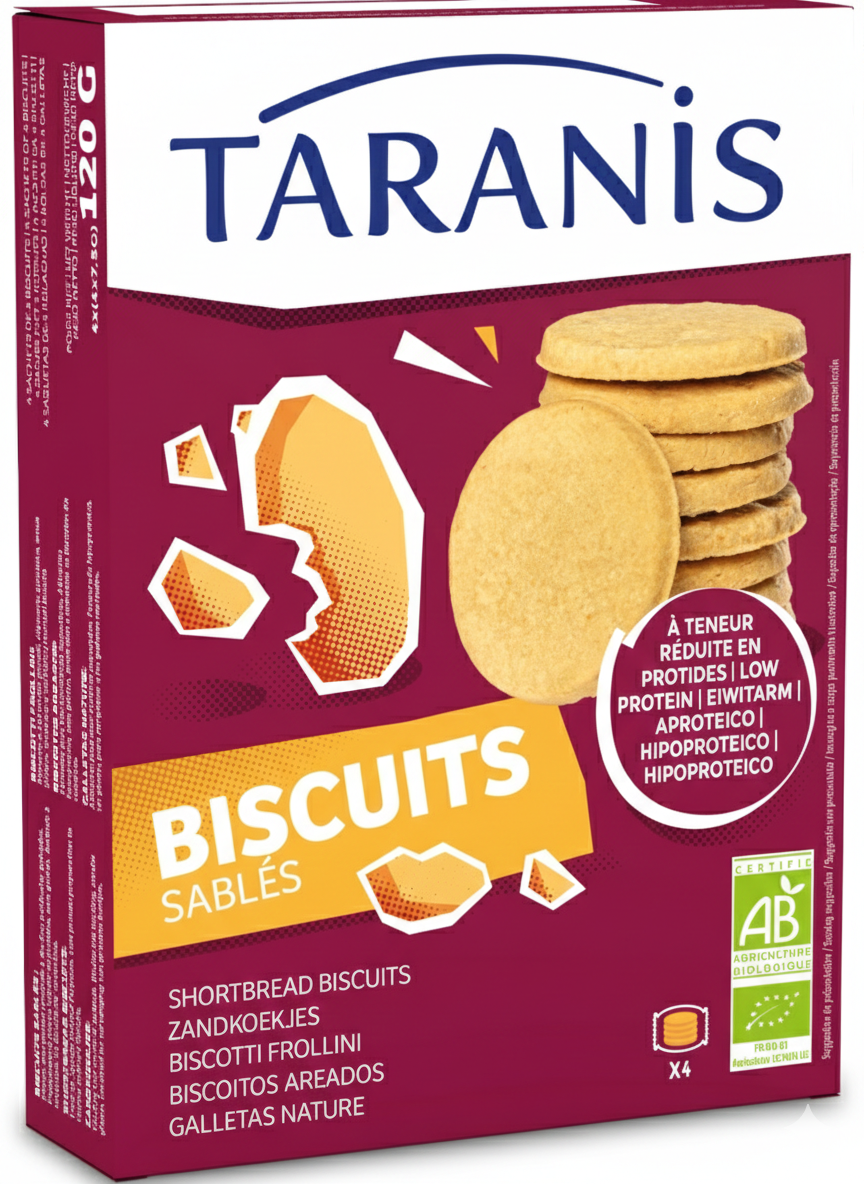 Taranis Low Protein Biscuits Shortbread Biscuits (500g)