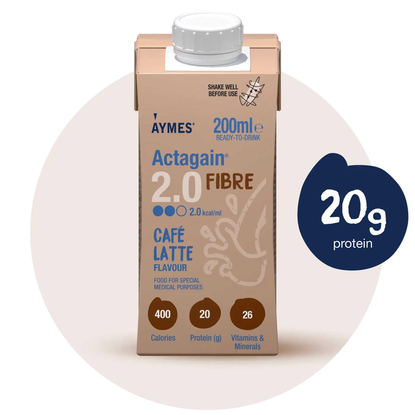 Actagain 2.0 Fibre Café Latte (200ml)