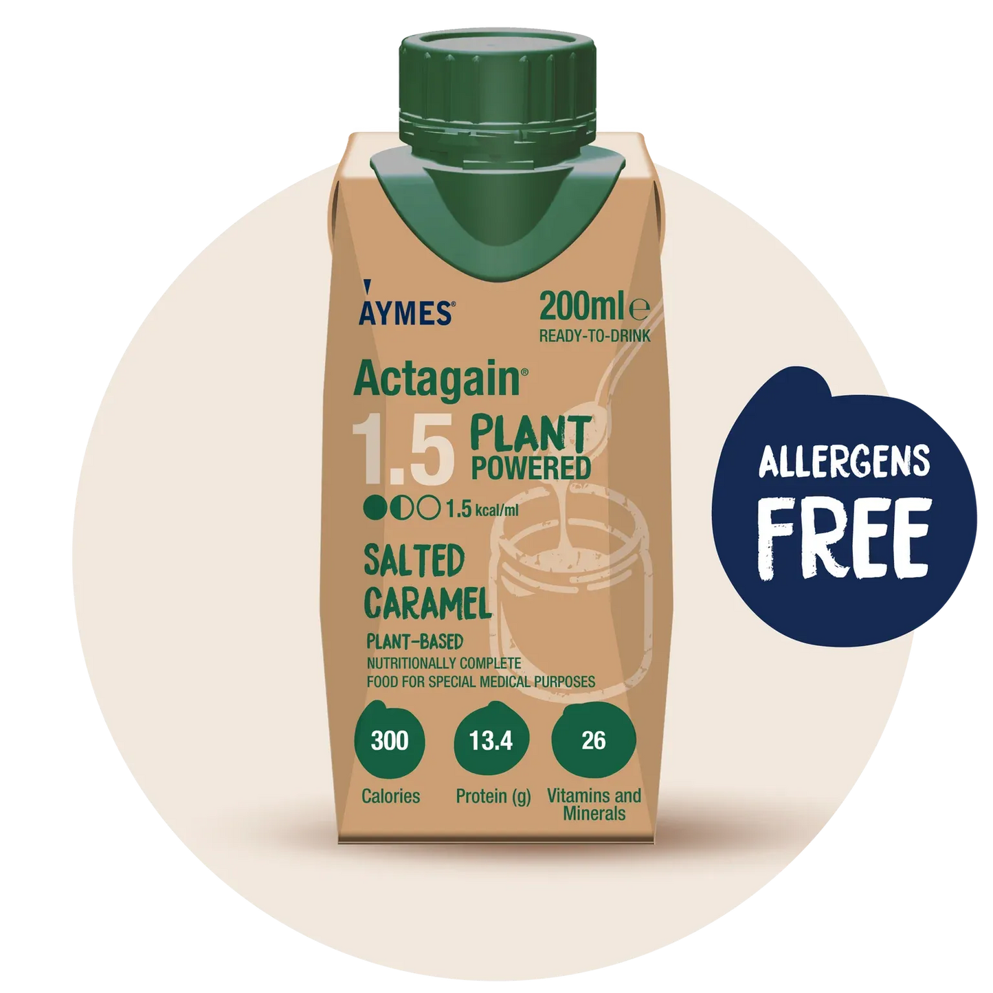 Actagain 1.5 Plant Powered Salted Caramel (200ml)