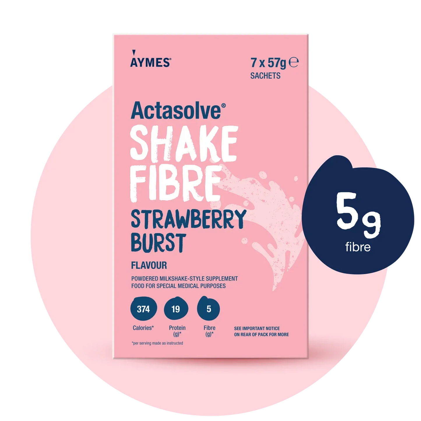 Actasolve Shake Fibre Simply Strawberry Burst (7x57g)