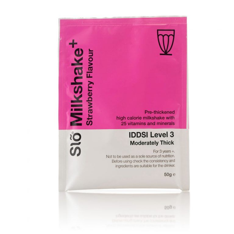 Slo Milkshake+ Strawberry - IDDSI 3 (IDDSI 3. MODERATELY THICK) 7 sachets