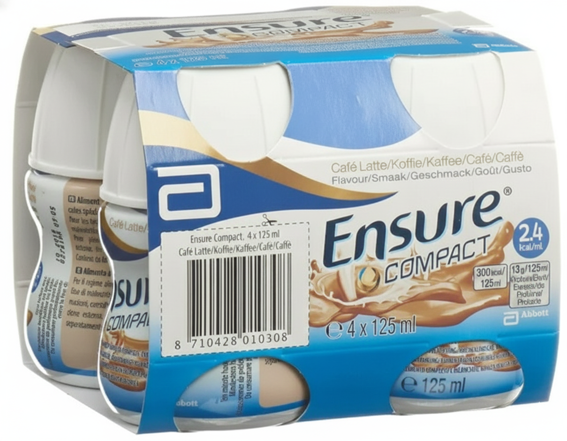Ensure Compact Cafe Latte (4 x 125ml)