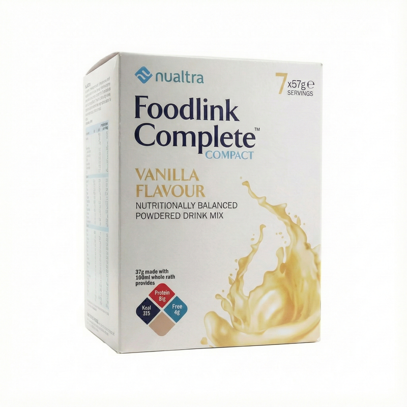 Foodlink Compact Foodlink Complete Compact Powder Vanilla (7 x 57g) — NutriSip | UK ...