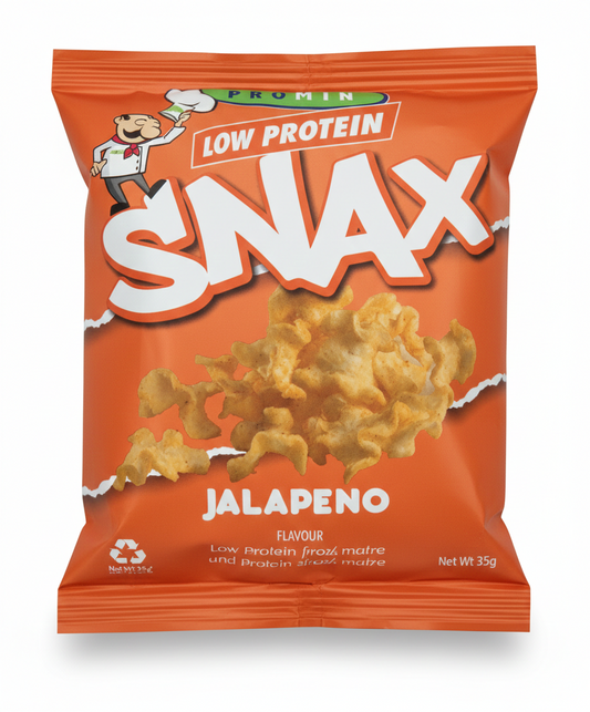 Promin Low Protein Snax – Jalepeno (12 Packs of 25g)