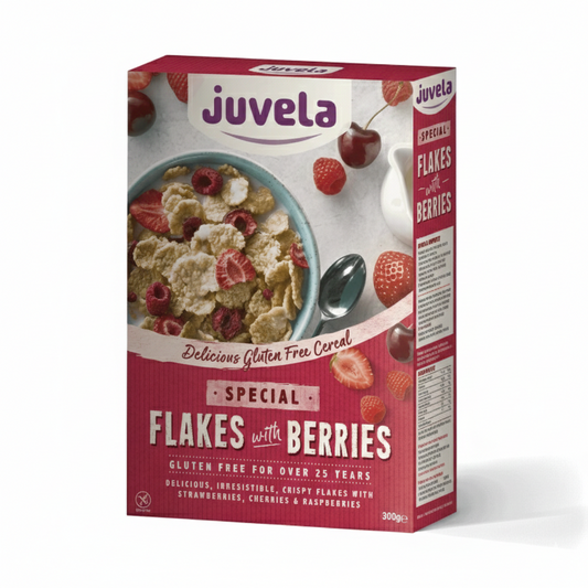 Juvela Gluten Free Flakes with Red Berries (300g)