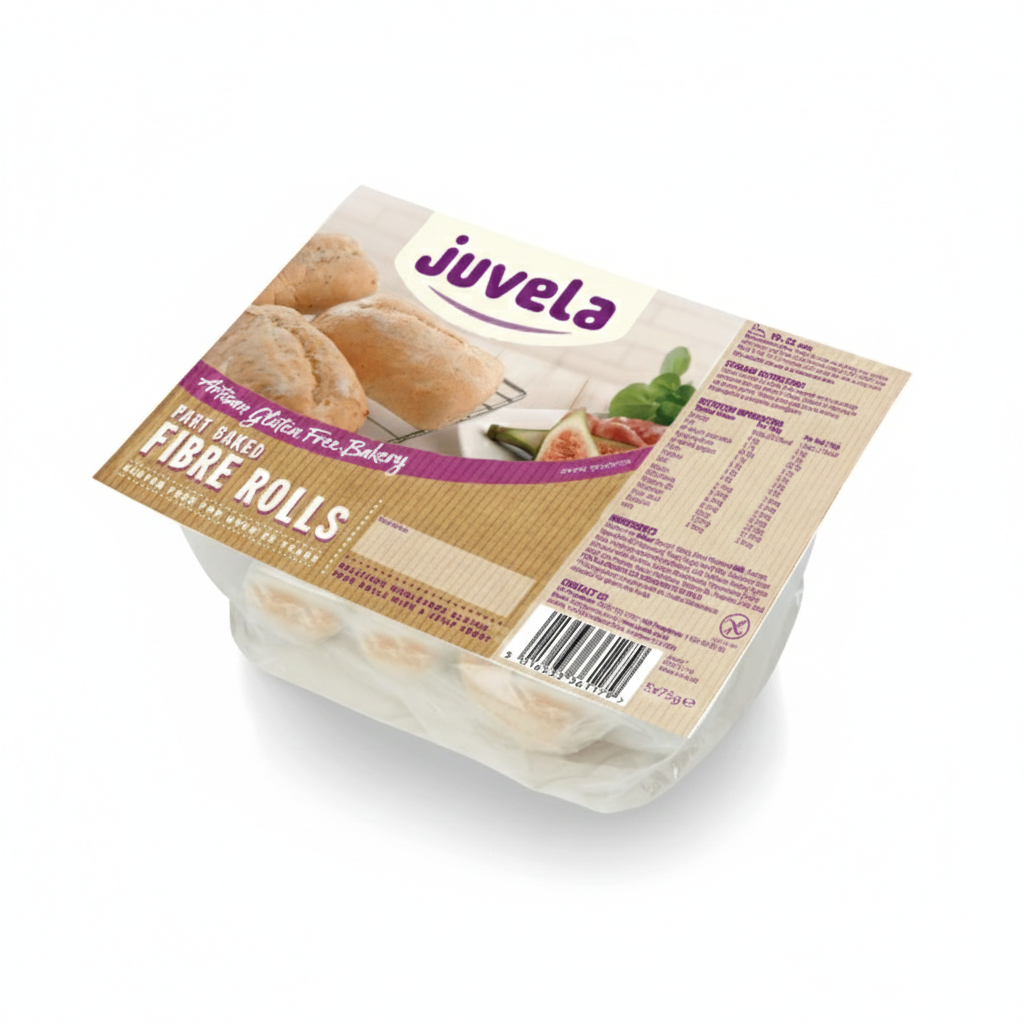 Juvela Gluten Free Part Baked Fibre Rolls (5 X 75g)