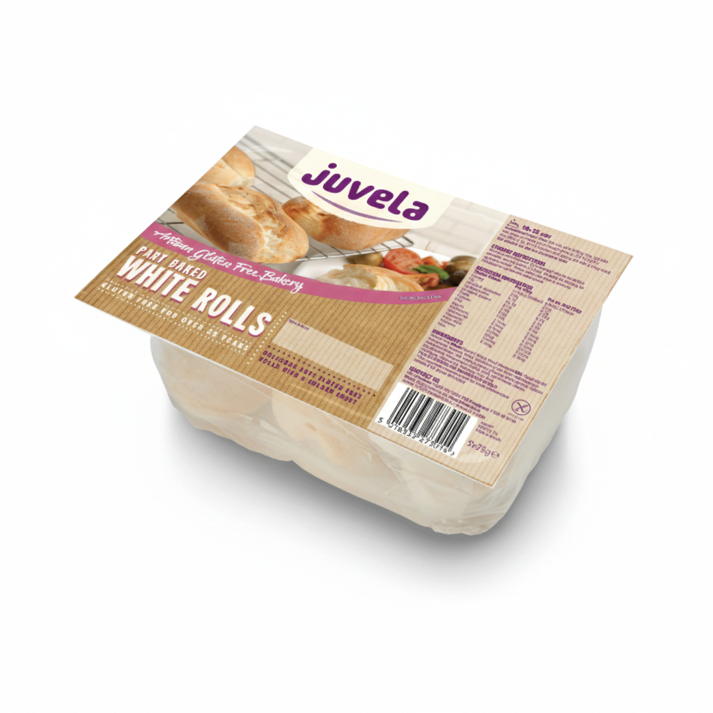 Juvela Gluten Free Part Baked White Rolls (5 X 75g)