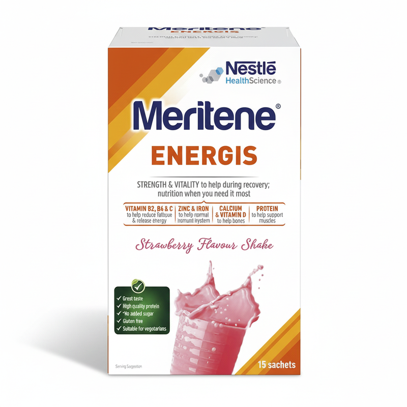 Meritene Energis Strawberry Milkshake ( 15 x 30g )