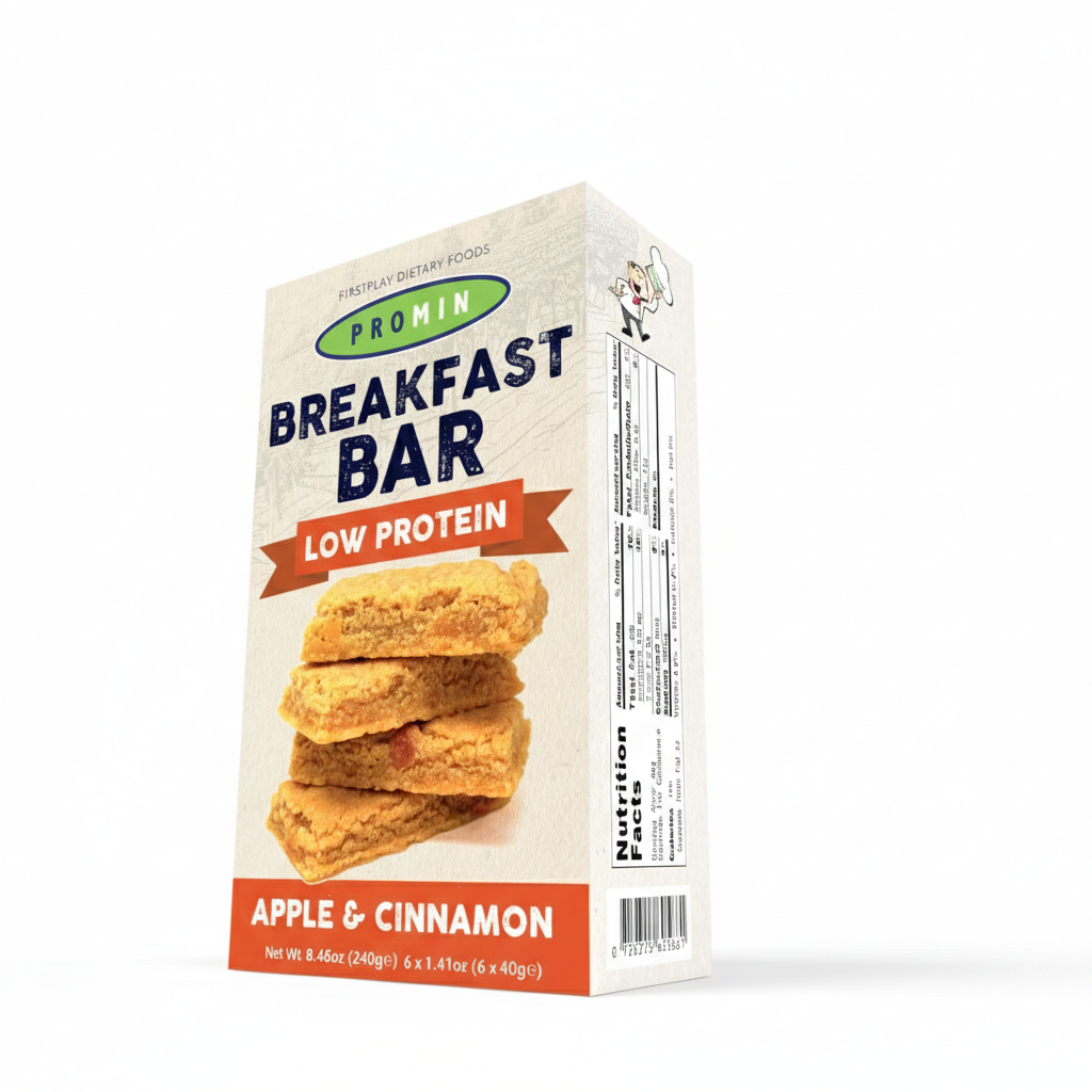 Promin Low Protein Breakfast Bar – Apple and Cinnamon (240g)