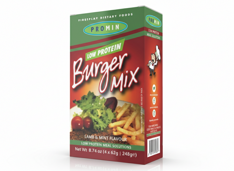 Promin Low Protein Burger Mix – Lamb & Mint Flavour
