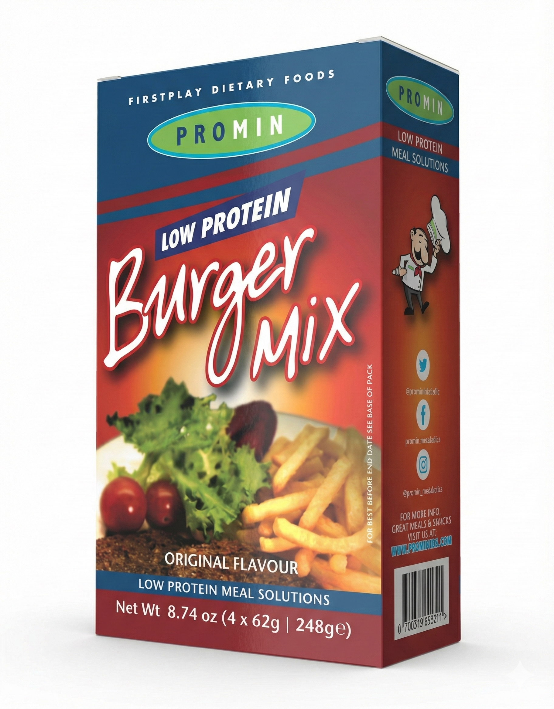 Promin Low Protein Burger Mix – Original Flavour