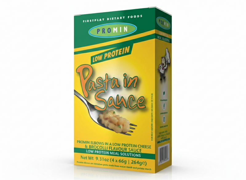 Promin Low Protein Pasta in Sauce – Cheese & Broccoli
