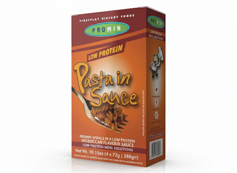 Promin Low Protein Pasta in Sauce – Moroccan
