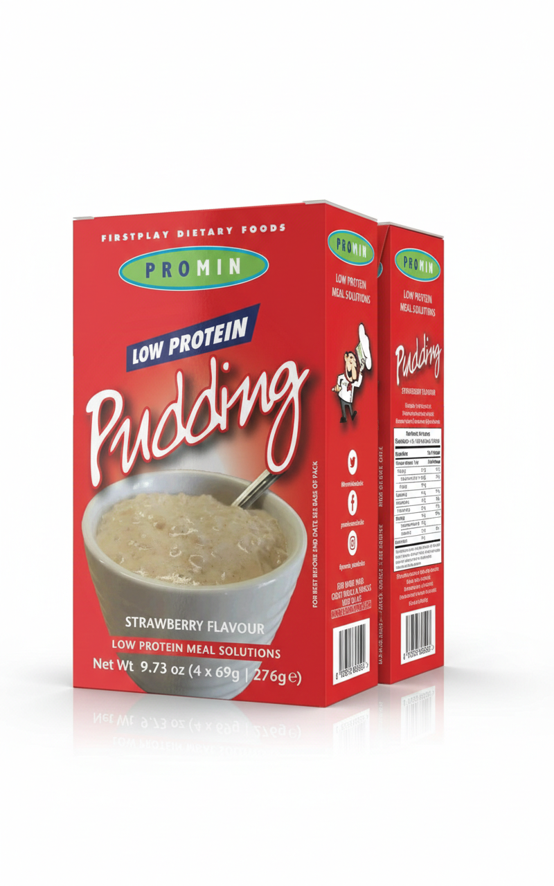 Promin Low Protein Rice Pudding – Strawberry (4 x 38g rice + 4 x 31g sauce)