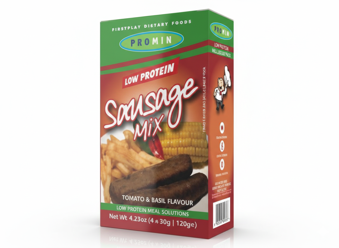 Promin Low Protein Sausage Mix – Tomato & Basil Flavour (120g)