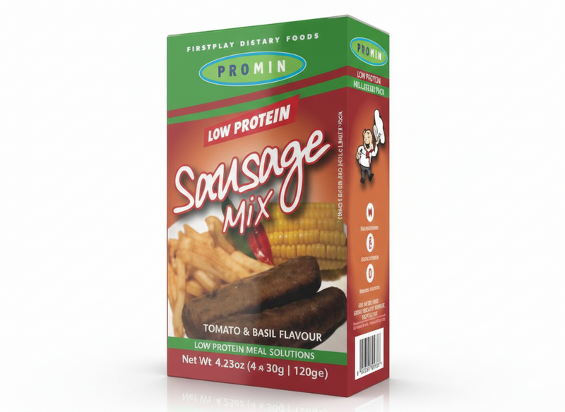 Promin Low Protein Sausage Mix – Tomato & Basil Flavour (120g)