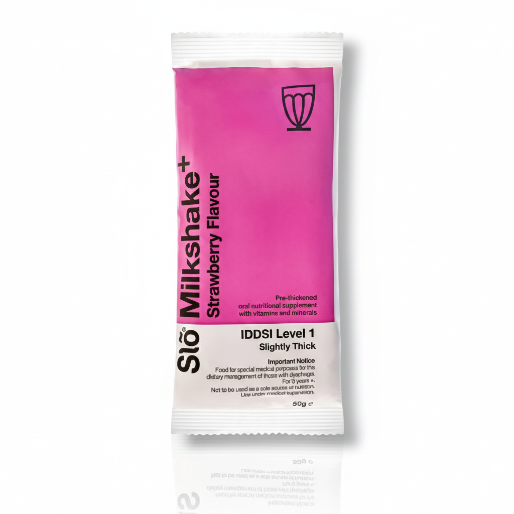 Slõ Milkshake+ Strawberry Iddsi Level 1 (7 Sachets)