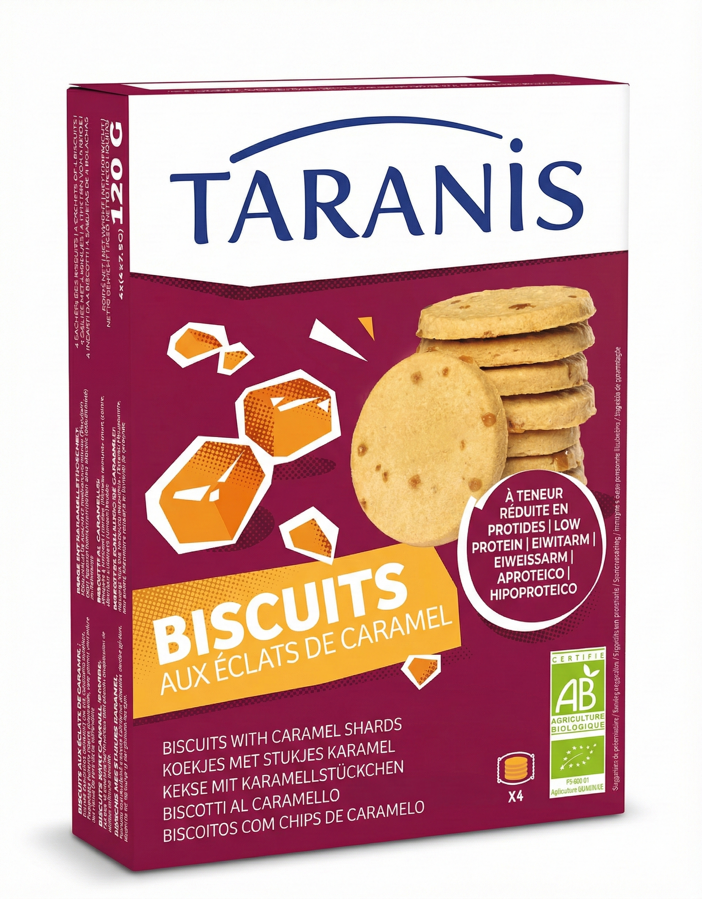 Taranis Low Protein Biscuits with Caramel Shards