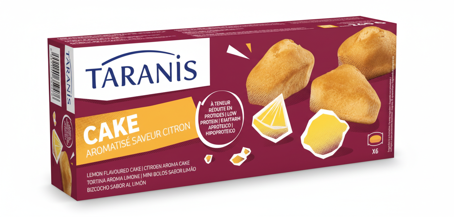 Taranis Low Protein Cake Bars Citrus Lemon (240g)