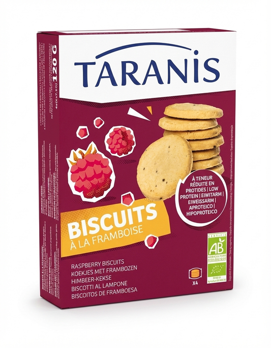 Taranis Low Protein Raspberry Shortbread Biscuits