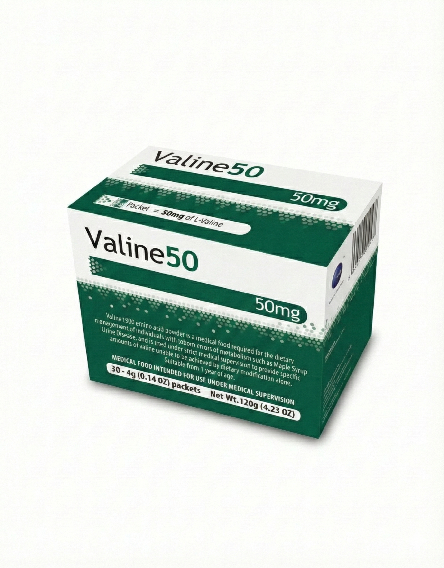 Valine Unflavored Powder 50mg / 1000mg (30x4g)