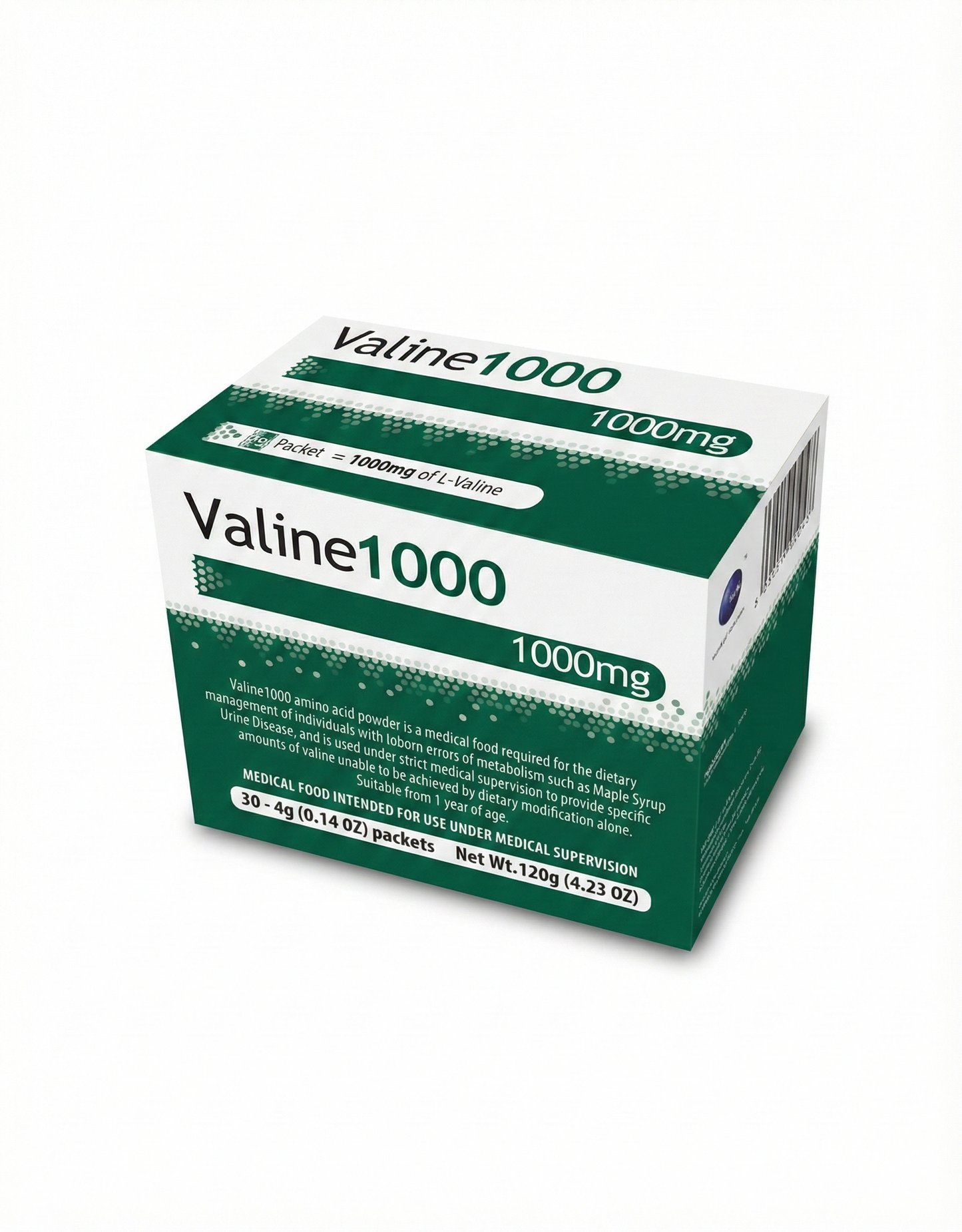 Valine Unflavored Powder 50mg / 1000mg (30x4g) 2