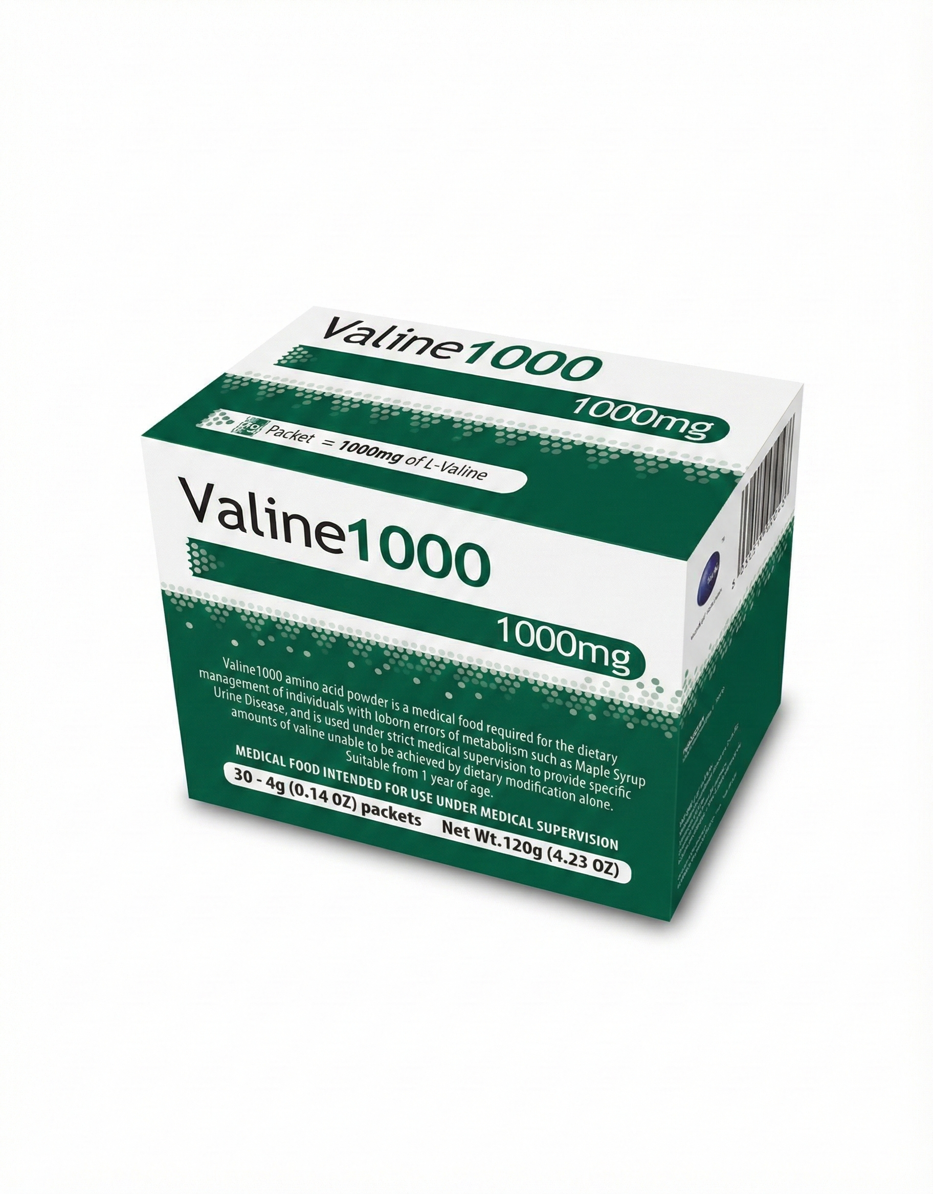 Valine Unflavored Powder 50mg / 1000mg (30x4g) 2