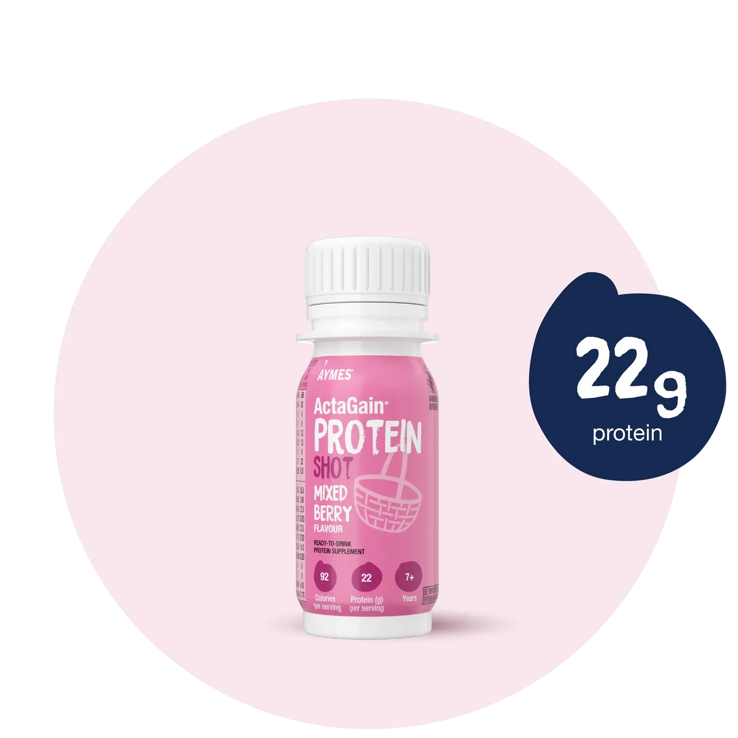 Aymes Actagain Protein Shot Mixed Berry (15x60ml)