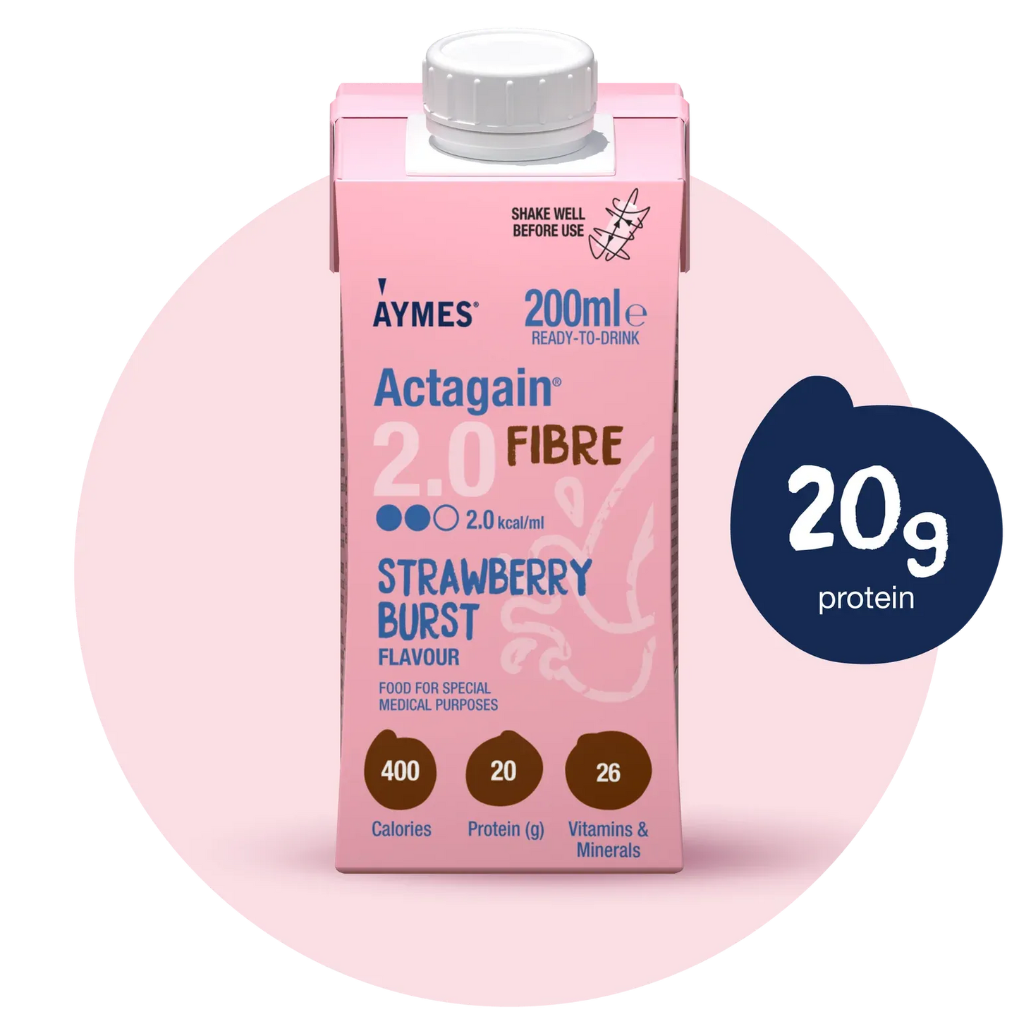Actagain 2.0 Fibre Strawberry Burst (200ml)