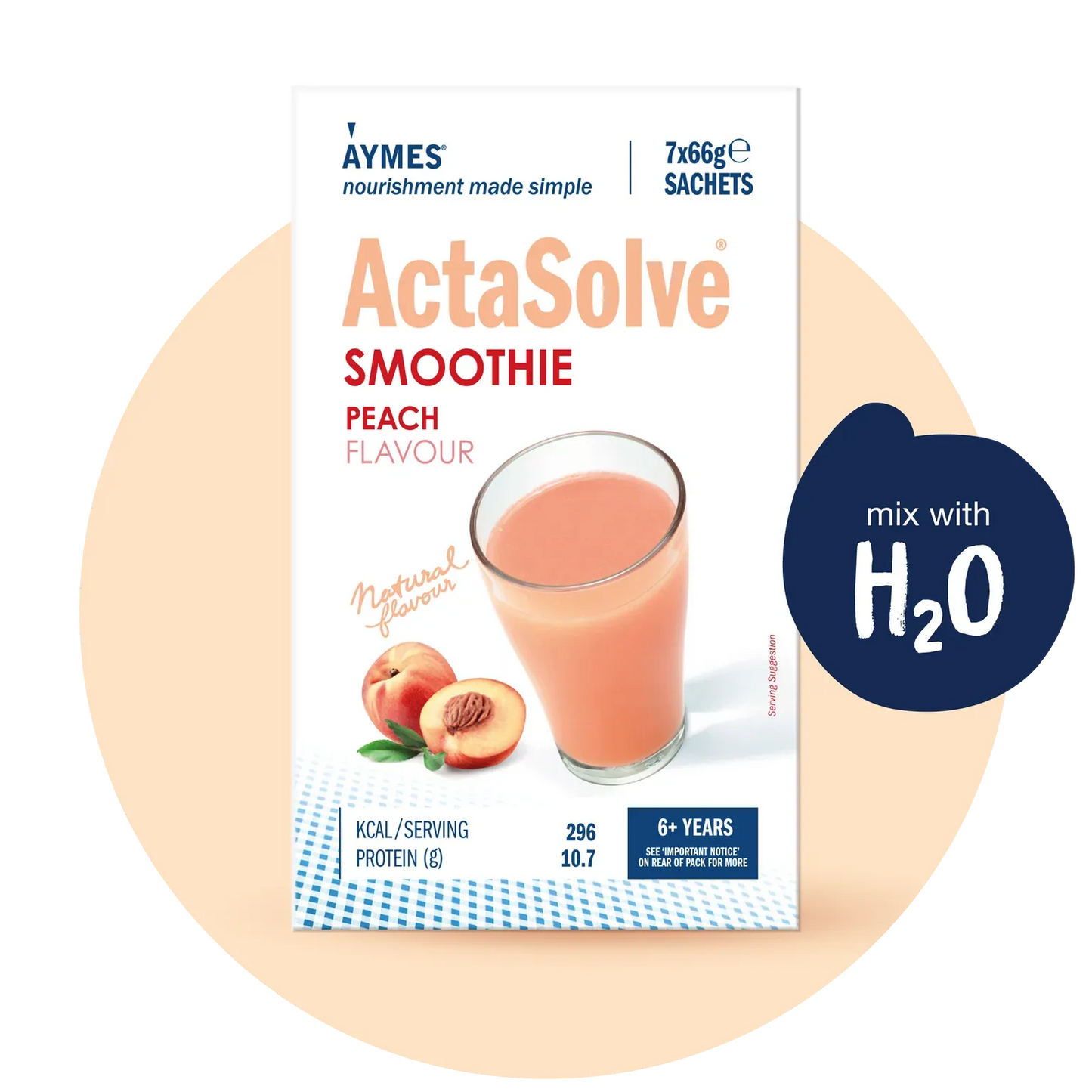 Aymes Actasolve Smoothie Peach (7x66g)